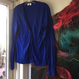 Old Navy Royal Blue Cardigan M Cotton Longsleeve